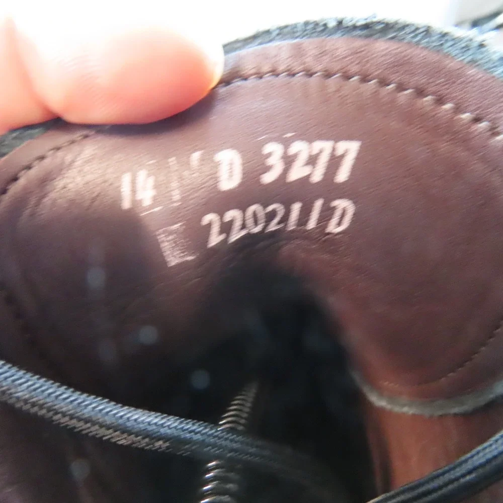 Allen Edmonds Higgins Mill Weatherproof 14‎ D Black Boots Leather Dainite Soles